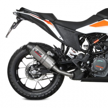 view Mivv KT.024.L4C Oval Slip-on Exhaust, Titanium for KTM 390 Adventure '20-