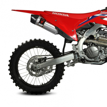 view Mivv M.HO.035.S4C STR-1 Slip-on Exhaust, Titanium for Honda CRF250R '22-