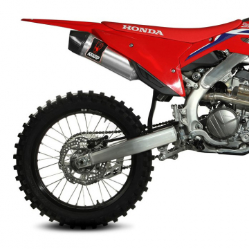 view Mivv M.HO.035.SXC STR-1 Slip-on Exhaust, Stainless Steel for Honda CRF250R '22-