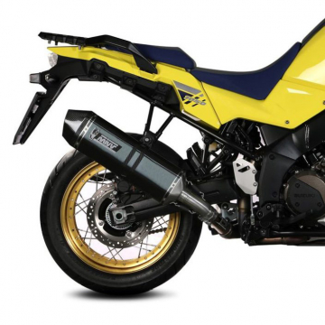 Mivv S.042.LRB Speed Edge Slip-on Exhaust, Black Steel for Suzuki V-Strom 1050 '20-