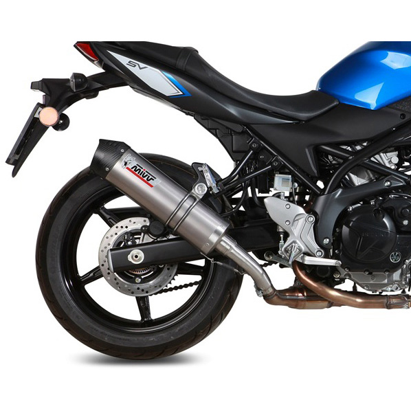 Mivv S.045.L4C Oval Slipon Exhaust, Titanium for Suzuki SV650 '17