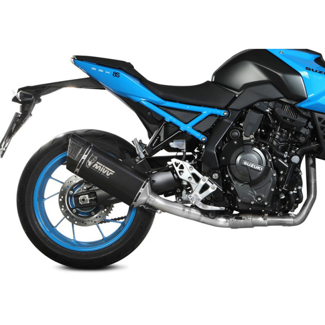 Mivv S.063.LR1XB SR-1 Full Exhaust, Black Steel for Suzuki GSX-8S