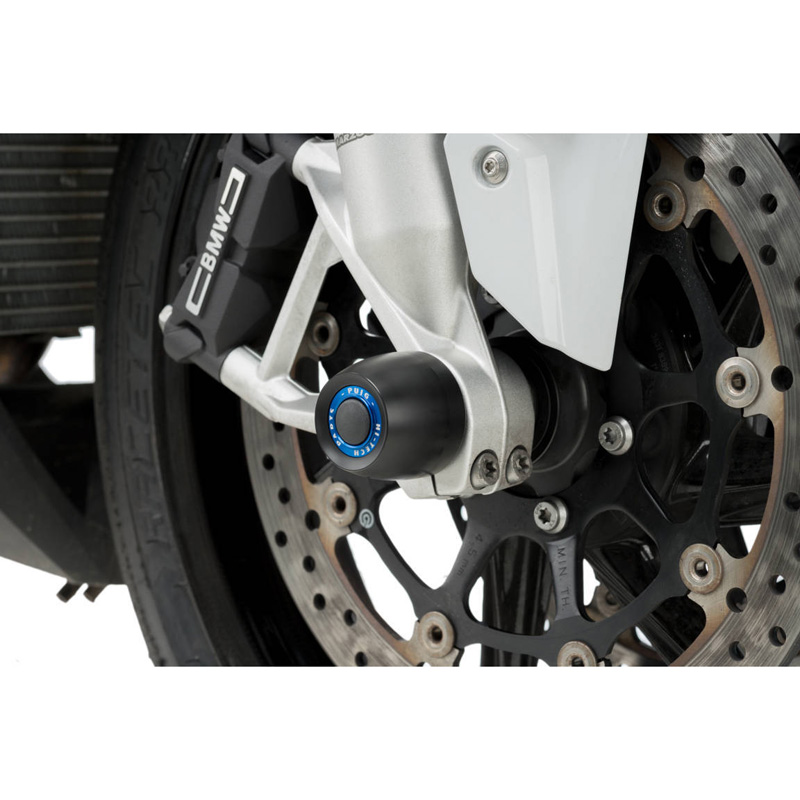 Black Paddock Stand Bobbins / Crash Protectors For BMW S1000R, S1000RR, S1000XR, HP4 (2009-2023)