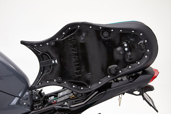 shown rear side of Gunfighter and Lady seat, with MPN printed and pre-installed mounting brackets