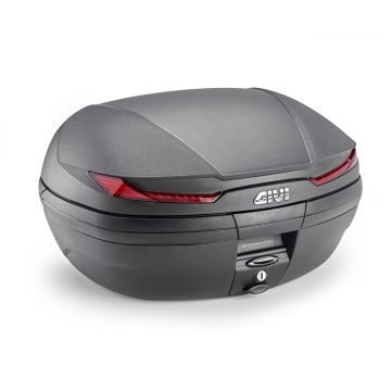 view Givi V45NA V45 Arena Monokey Top Case 45 Liter, Black with Red Reflectors