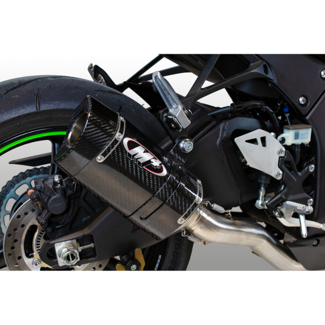 M4 Half Titanium Exhaust, Carbon Tech 1 Muffler for Kawasaki ZX