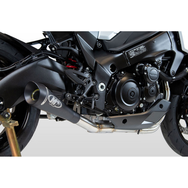 M4 SU6232-GP19 Full Exhaust with Black GP19 Muffler for Suzuki