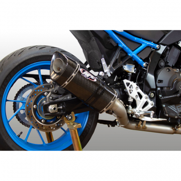 view M4 SU8014 Full Exhaust with Scalene Carbon Muffler for Suzuki GSX-8S (2023-)