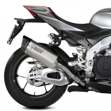 view Mivv A.015.LR1T SR-1 Slip-on Exhaust, Titanium for Aprilia RSV4 (2021-)