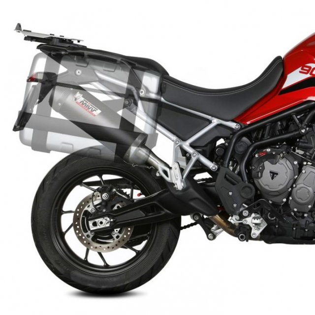 Mivv T.018.LEC Oval Slip-on Exhaust, Carbon for Triumph Tiger 900