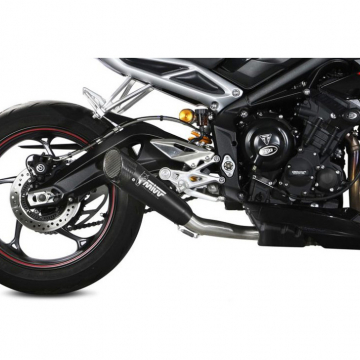 view Mivv T.019.SC5B X-M5 Slip-on Exhaust, Black for Triumph Street Triple 660/765 R/S/RS '17-'22