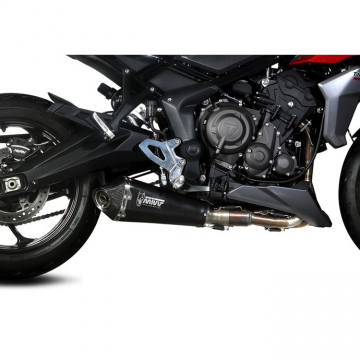 view Mivv T.022.LDRB Delta Race Full Exhaust, Black for Triumph Tiger Sport/Trident 660 '22-