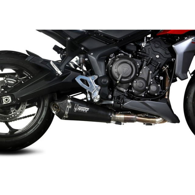 Mivv T.022.LDRB Delta Race Full Exhaust, Black for Triumph Tiger