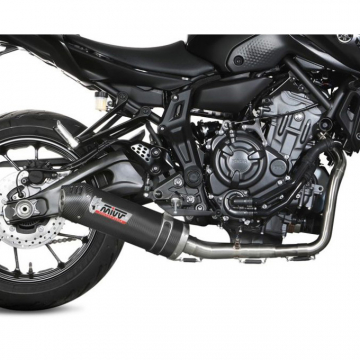 view Mivv Y.044.L3C Oval Full Exhaust, Carbon for Yamaha MT-07/FZ-07 (2014-)