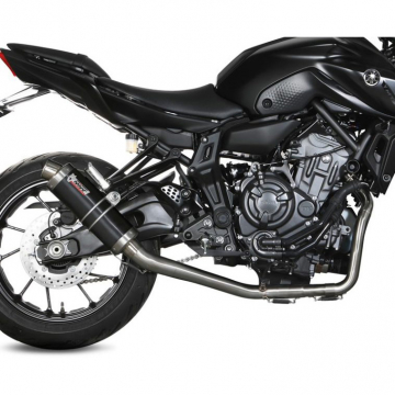 view Mivv Y.045.LXB GP Full Exhaust, Black Steel for Yamaha MT-07/FZ-07 (2014-)