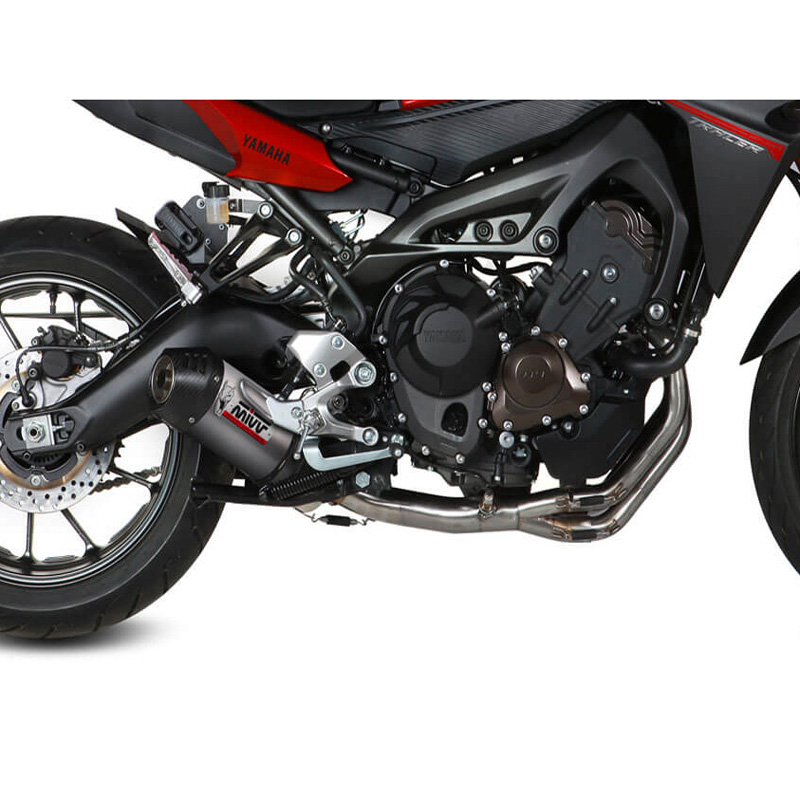 Mivv Y.049.L4C Oval Full Exhaust, Titanium for Yamaha Tracer 900