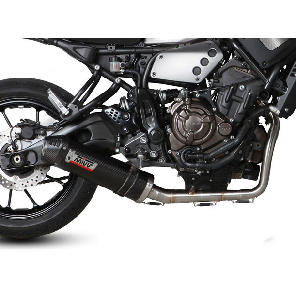 Mivv Y.053.L3C Oval Full Exhaust, Carbon for Yamaha XSR700 (2016