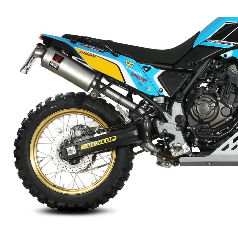 Mivv Y.064.LDKX Dakar Slip-on Exhaust, Stainless Steel for Yamaha