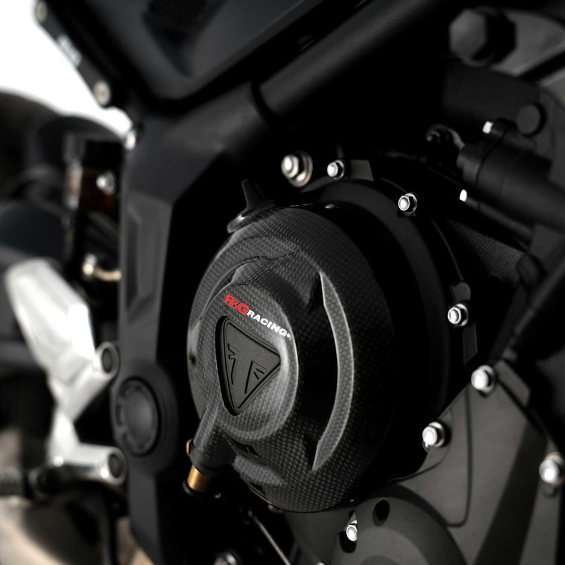 R&G ECS0164CG Carbon Engine Case Slider, Right for Triumph Trident