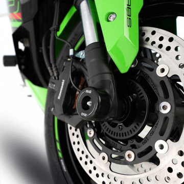view R&G FP0241BK Fork Protectors, Black for Kawasaki ZX-25R '20- / ZX-4R(R) '24-