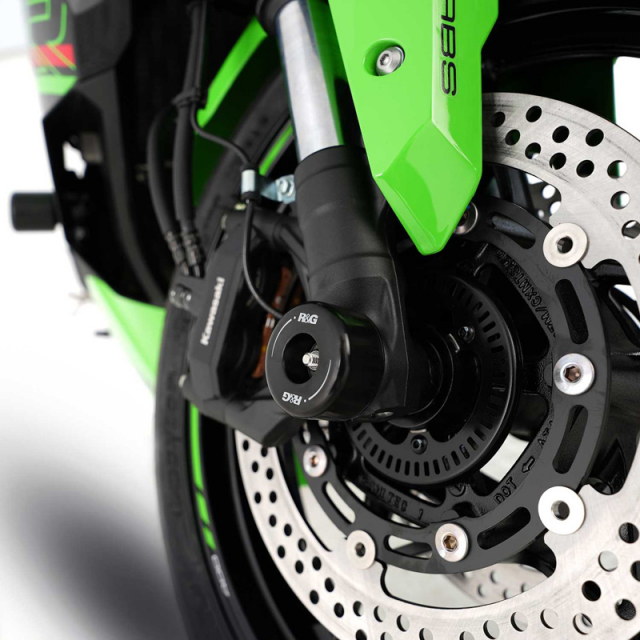 R&G FP0241BK Fork Protectors, Black for Kawasaki ZX-25R '20- / ZX