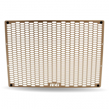 view R&G RAD0292PROGO PRO Radiator Guard, Matte Gold for Moto Guzzi V100 Mandello '23-