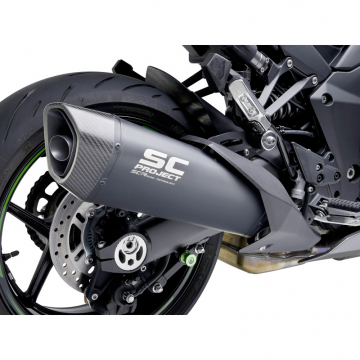 view SC-Project K41-93MB SC1-R Slip-on Exhaust, Matte Black for Kawasaki Ninja 1000SX '20-