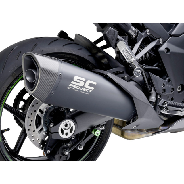 SC-Project K41-93MB SC1-R Slip-on Exhaust, Matte Black for