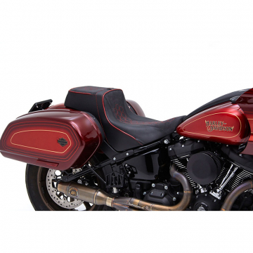 view Corbin HD-ST18-SG-GAME Widowmaker Seat, Heated for Harley Softail Low Rider & Sport Glide '18-