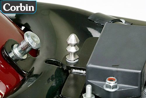 ignition module and latch pin shown where you need to attach the seat
