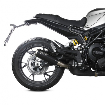 view Mivv E.008.LC4B X-M1 Slip-on Exhaust, Black Stainless for Benelli Leoncino 800 '22-