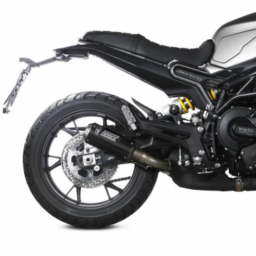 view Mivv E.008.SM3C MK3 Slip-on Exhaust, Carbon for Benelli Leoncino 800 '22-