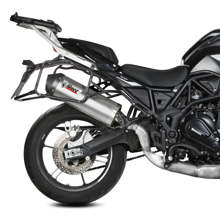 Mivv E.012.LX2C Oval Slip-on Exhaust, Stainless for Benelli TRK