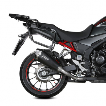view Mivv H.084.LDRB Delta Race Slip-on Exhaust, Black Stainless for Honda CB500X '21-