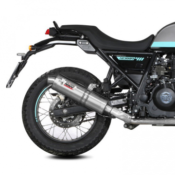 view Mivv RE.001.LX1 Oval Slip-on Exhaust, Stainless for Royal Enfield Scram 411 (2022-)