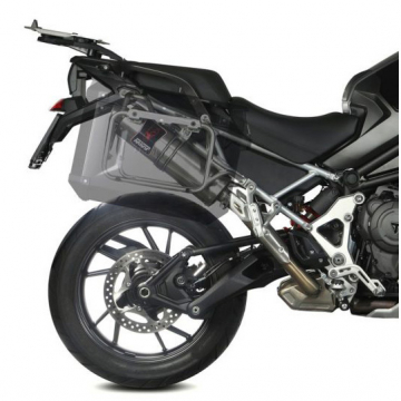 view Mivv T.023.LDKX Dakar Slip-on Exhaust, Stainless Steel for Triumph Tiger 1200 '22-