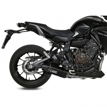 view Mivv Y.058.LRB Speed Edge Full Exhaust, Black Stainless for Yamaha Tracer 7/GT '21-