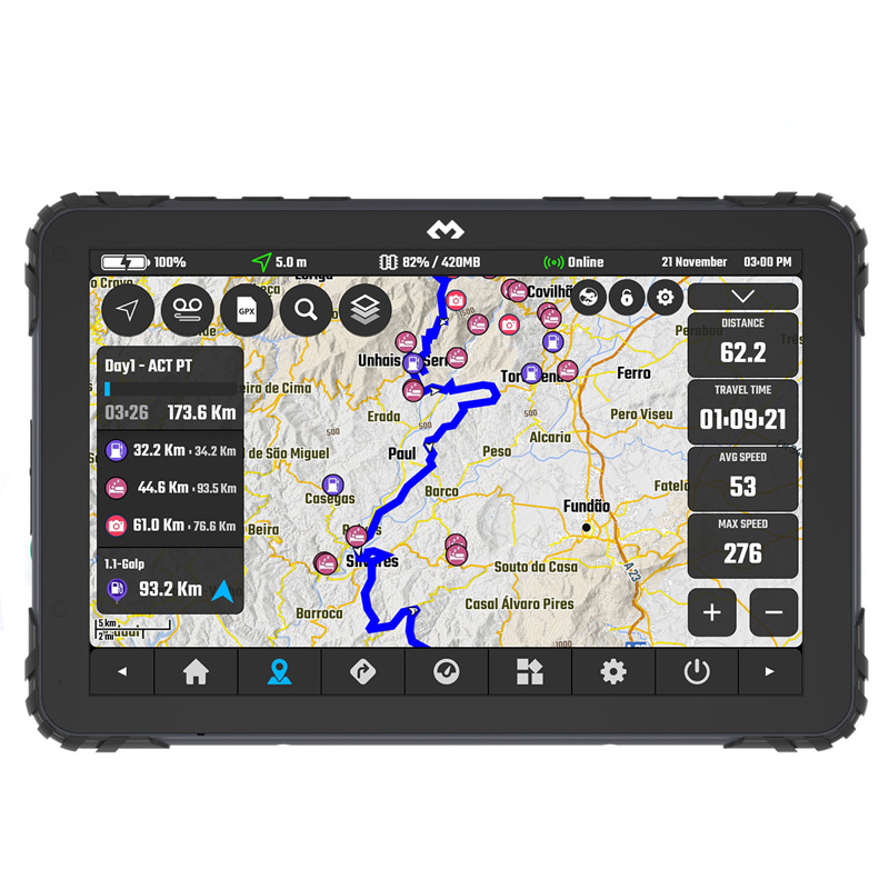 Thork Racing DMDT865X GPS Satellite Navigation Android Tablet for Motorcycles Accessories