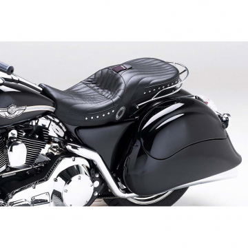 view Corbin HD-RK-DT-CE Close Dual Tour Seat, Heated for Harley Touring Road King '97-'05