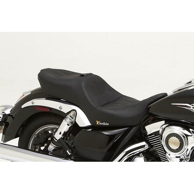 K2CONTOUR-BK-25,5㌢ Corbin KV-17-9-DT-E Dual Tour Seat, Heated for Kawasaki Vulcan