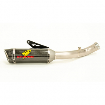 view Graves EXA-19RSV4-CETC Cat Eliminator Carbon Exhaust for Aprilia RSV4 Factory '19-'20