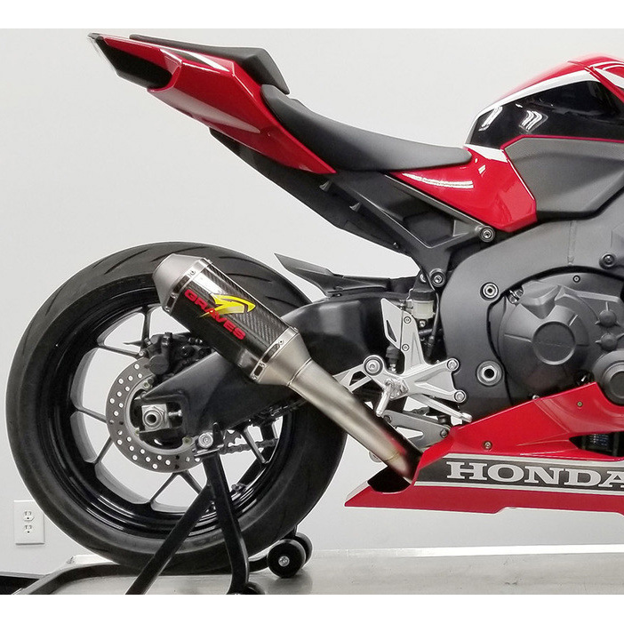 Graves EXH-17CB1-FTC Full Exhaust System, Carbon for Honda