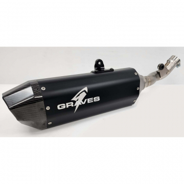view Graves EXH-19C4X-SOAK Slip-on Exhaust Aluminum Black for Honda CRF450RL /L/X '19-