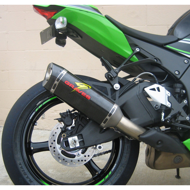 Graves EXK-16ZX1-CBTC Cat Back Exhaust, Carbon for Kawasaki ZX-10R