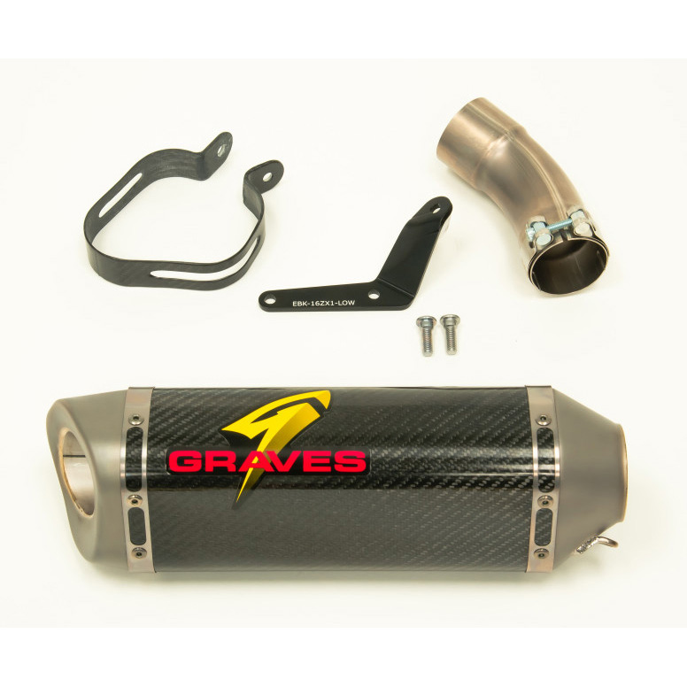 Graves EXK-16ZX1-CETCL Cat Eliminator Exhaust for Kawasaki