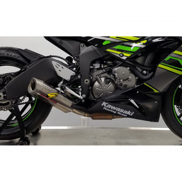 view Graves EXK-19ZX6-CBTT Cat-Back Slip-on Exhaust, Titanium for Kawasaki ZX-6R '19-