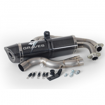 view Graves EXY-14FZ07-FTC Full Exhaust System, Carbon for Yamaha FZ-07 / MT-07/XSR700/R7