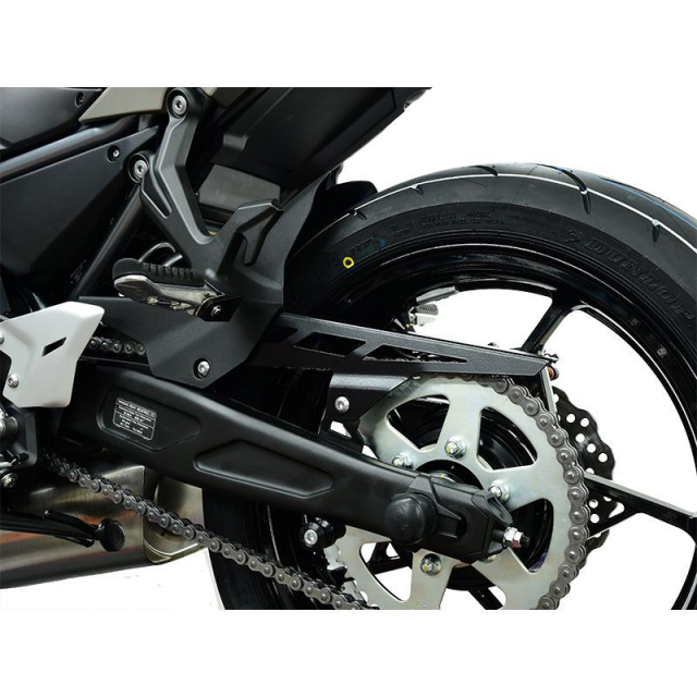 Zieger 10002772 Chain Guard, Black for Kawasaki Z650/RS & ZX-6R