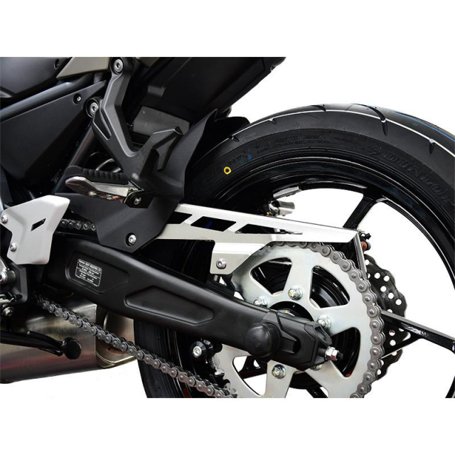 Zieger 10002773 Chain Guard, Silver for Kawasaki Z650/RS & ZX-6R