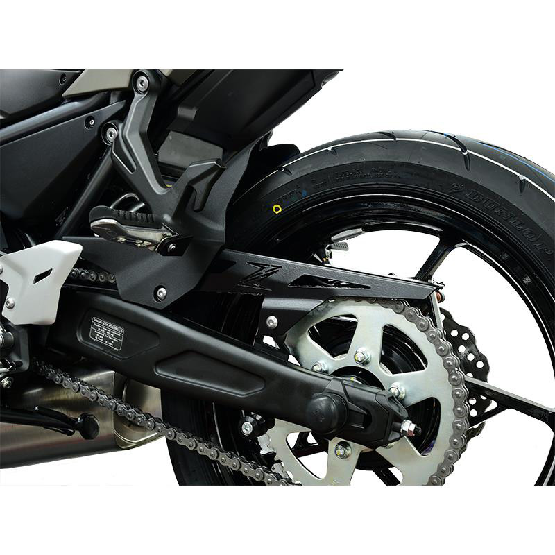 Zieger 10002774 Logo Chain Guard, Black for Kawasaki Z650/RS & ZX